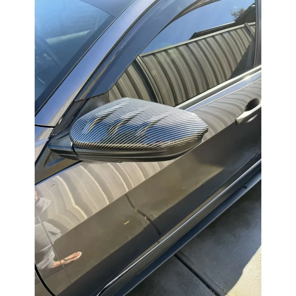 CARBON FIBER SIDE MIRROR COVER CAPS FOR 2016-21 HONDA CIVIC ADD-ON MU STYLE